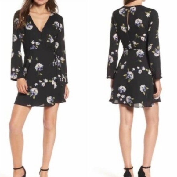 Lush Black Floral Dress Size Small NWT - Picture 2 of 11